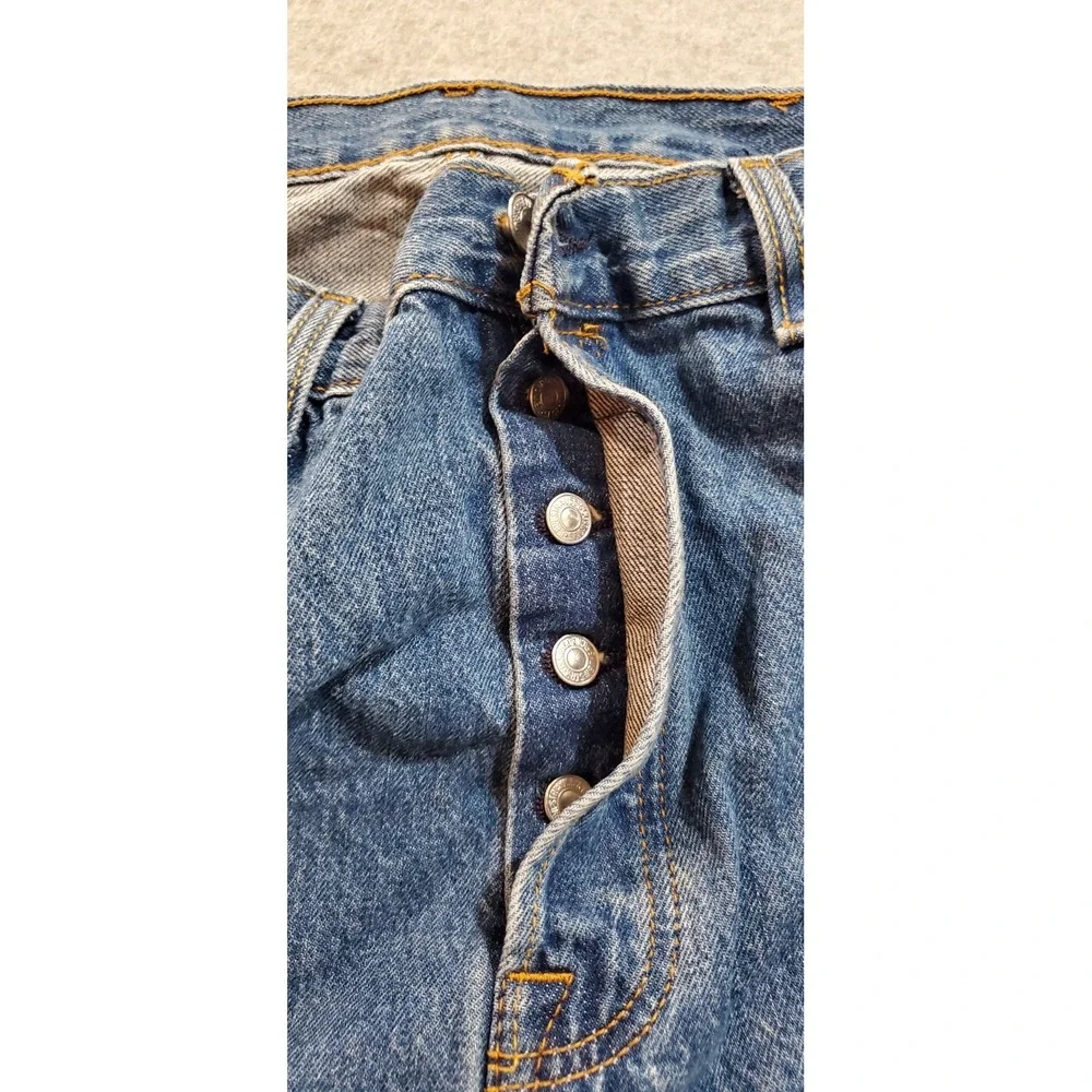 Levis 501 Straight Leg Button Fly Mens Jeans -‎ 38x34 , Blue, 100% Cotton